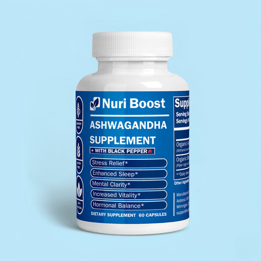 NuriBoost Ashwagandha Capsules – Organic Stress & Sleep Support